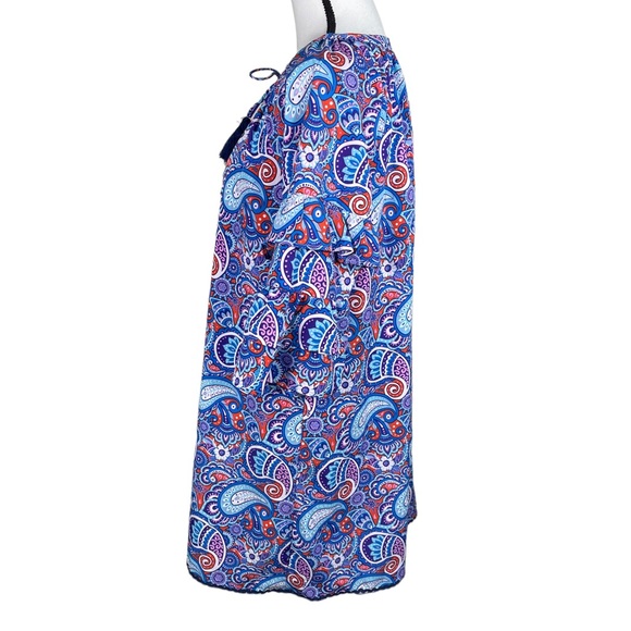 Simply Southern Blue Paisley Bell Sleeve Dress - Picture 3 of 8